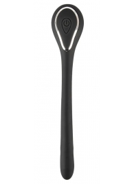 Черный гибкий уретральный стимулятор с вибрацией Vibrating Bendable Dilator - 13,5 см. - Orion - купить с доставкой в Хабаровске