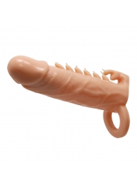 Телесная удлиняющая насадка Penis Sleeve Emmitt - 17 см. - Baile - в Хабаровске купить с доставкой