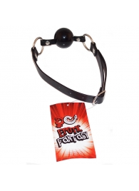 Силиконовый черный кляп-шарик на ремне Black Ballgag - Erotic Fantasy - купить с доставкой в Хабаровске