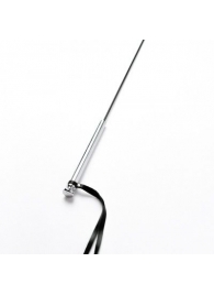 Черный кожаный стек с гладкой ручкой - 55 см. - Crazy Handmade - купить с доставкой в Хабаровске