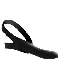 Черный кляп-страпон Masters Mini Face Fuck Strap-On - 14 см. - XR Brands - купить с доставкой в Хабаровске