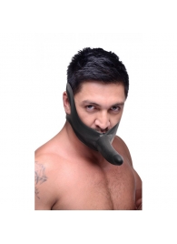 Черный кляп-страпон Masters Mini Face Fuck Strap-On - 14 см. - XR Brands - купить с доставкой в Хабаровске
