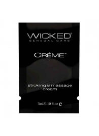 Крем для массажа и мастурбации Wicked Stroking and Massage Creme - 3 мл. - Wicked - купить с доставкой в Хабаровске