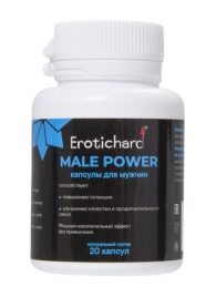 Капсулы для мужчин Erotichard male power - 20 капсул (0,370 гр.) - Erotic Hard - купить с доставкой в Хабаровске