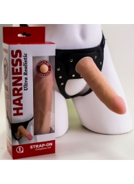 Страпон Харнесс из трусиков и насадки-фаллоса - 17,5 см. - LOVETOY (А-Полимер) - купить с доставкой в Хабаровске