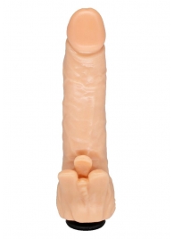 Телесная гелевая насадка-фаллос с клиторальными лепестками - 18,5 см. - LOVETOY (А-Полимер) - купить с доставкой в Хабаровске