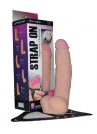 Реалистичный фаллос на поясе Harness - 20,5 см. - LOVETOY (А-Полимер) - купить с доставкой в Хабаровске