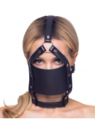 Черный намордник с кляпом-шаром Head Harness With A Gag - Orion - купить с доставкой в Хабаровске