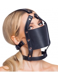 Черный намордник с кляпом-шаром Head Harness With A Gag - Orion - купить с доставкой в Хабаровске