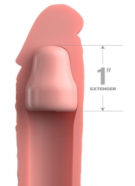 Телесная насадка-удлинитель 1 Inch Silicone X-tension - 17,8 см. - Pipedream - в Хабаровске купить с доставкой