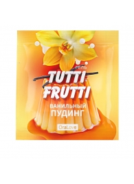 Пробник гель-смазки Tutti-frutti со вкусом ванильного пудинга - 4 гр. - Биоритм - купить с доставкой в Хабаровске