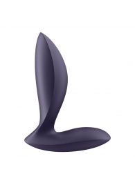 Фиолетовый анальный вибростимулятор Power Plug - Satisfyer - в Хабаровске купить с доставкой