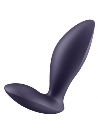 Фиолетовый анальный вибростимулятор Power Plug - Satisfyer - в Хабаровске купить с доставкой