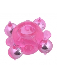 Эрекционное кольцо c бусинками - Toyfa Basic - в Хабаровске купить с доставкой