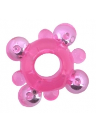 Эрекционное кольцо c бусинками - Toyfa Basic - в Хабаровске купить с доставкой