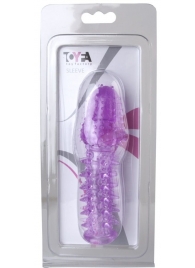 Фиолетовая насадка, удлиняющая половой член - 13,5 см. - Toyfa Basic - в Хабаровске купить с доставкой