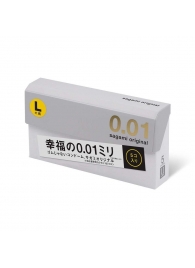 Презервативы Sagami Original 0.02 L-size увеличенного размера - 5 шт. - Sagami - купить с доставкой в Хабаровске