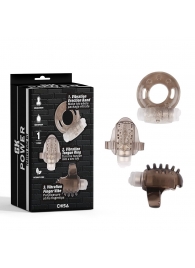 Набор из 3 дымчатых эрекционных колец с вибрацией Teasers Ring Kit - Chisa - в Хабаровске купить с доставкой