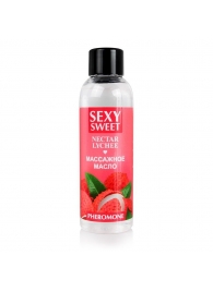 Массажное масло Sexy Sweet Nectar Lychee с феромонами и ароматом личи - 75 мл. - Биоритм - купить с доставкой в Хабаровске