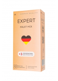 Ароматизированные презервативы EXPERT Fruit Mix - 12 шт.(+3 в подарок) - Expert - купить с доставкой в Хабаровске