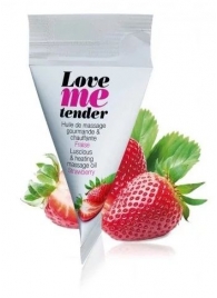 Съедобное согревающее массажное масло Love Me Tender Strawberry с ароматом клубники - 10 мл. - Love to Love - купить с доставкой в Хабаровске