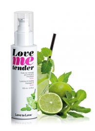 Съедобное согревающее массажное масло Love Me Tender Mojito с ароматом мохито - 100 мл. - Love to Love - купить с доставкой в Хабаровске