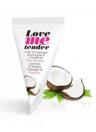 Съедобное согревающее массажное масло Love Me Tender Cocos с ароматом кокоса - 10 мл. - Love to Love - купить с доставкой в Хабаровске