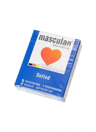 Презервативы с пупырышками Masculan Dotted - 3 шт. - Masculan - купить с доставкой в Хабаровске