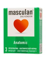 Презервативы анатомической формы Masculan Anatomic - 3 шт. - Masculan - купить с доставкой в Хабаровске
