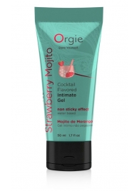 Съедобный интимный гель Orgie Lube Tube Cocktail Strawberry Mojito - 50 мл. - ORGIE - купить с доставкой в Хабаровске