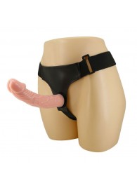 Гладкий фаллоимитатор с крупной головкой на ремешках - 19,7 см. - Baile - купить с доставкой в Хабаровске