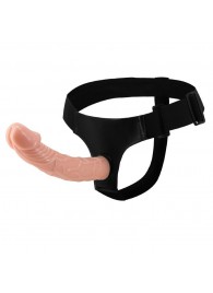 Гладкий фаллоимитатор с крупной головкой на ремешках - 19,7 см. - Baile - купить с доставкой в Хабаровске