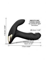 Черный вибромассажер простаты Multi P-Joy с 3 моторами - Dorcel - в Хабаровске купить с доставкой
