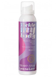 Массажная хрустящая пенка Tickle My Body Strawberry с ароматом клубники - 150 мл. - Love to Love - купить с доставкой в Хабаровске