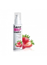 Съедобное согревающее массажное масло Love Me Tender Strawberry с ароматом клубники - 100 мл. - Love to Love - купить с доставкой в Хабаровске