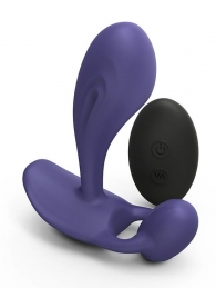 Темно-синий вибромассажер Witty P G Vibrator with Remote Control - Love to Love - в Хабаровске купить с доставкой