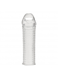Текстурированная насадка на пенис Clear Textured Penis Enhancing Sleeve Extension - 16,5 см. - BlueLine - в Хабаровске купить с доставкой