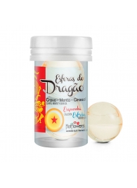 Интимный гель Esferas do Dragao Hot Ball с охлаждающе-разогревающим эффектом (2 шарика по 3 гр.) - HotFlowers - купить с доставкой в Хабаровске