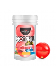 Лубрикант на масляной основе Hot Ball Plus с охлаждающе-разогревающим эффектом (2 шарика по 3 гр.) - HotFlowers - купить с доставкой в Хабаровске