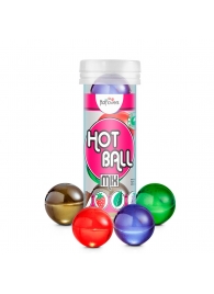 Ароматизированный лубрикант Hot Ball Mix на масляной основе (4 шарика по 3 гр.) - HotFlowers - купить с доставкой в Хабаровске