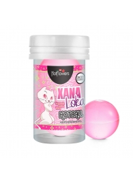 Лубрикант на силиконовой основе с эффектом вибрации Xana Loka Hot Ball (2 шарика по 3 гр.) - HotFlowers - купить с доставкой в Хабаровске