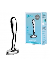 Стальной стимулятор простаты Stainless Steel Prostate Plug - 11,5 см. - b-Vibe - в Хабаровске купить с доставкой