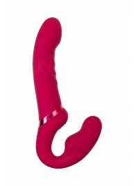 Малиновый безремневой страпон Lapis - 23 см. - Lovense - купить с доставкой в Хабаровске