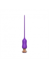 Фиолетовый тонкий стимулятор Nipple Vibrator - 23 см. - I-MOON - купить с доставкой в Хабаровске