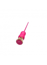 Розовый тонкий стимулятор Nipple Vibrator - 23 см. - I-MOON - купить с доставкой в Хабаровске
