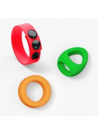 Набор из 3 разноцветных эрекционных колец Kit Neon Ring - Love to Love - в Хабаровске купить с доставкой