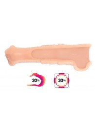 Телесная фантазийная насадка на член Cock Sleeve Size M - KOKOS - в Хабаровске купить с доставкой