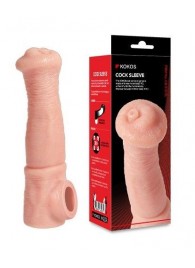 Телесная фантазийная насадка на член Cock Sleeve Size L - KOKOS - в Хабаровске купить с доставкой