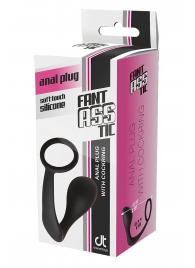 Черное эрекционное кольцо с анальной пробкой Anal Plug With Cockring - Dream Toys - в Хабаровске купить с доставкой