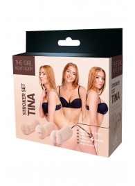 Набор из 3 мастурбаторов The Girl Next Door Tina - Dream Toys - в Хабаровске купить с доставкой